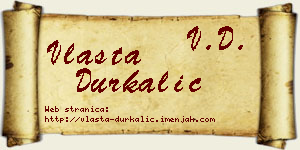 Vlasta Durkalić vizit kartica